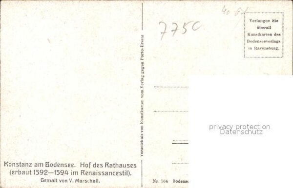 Marschall Vinzenz Konstanz a. B. Rathaushof Nr. 764 – Bild 2