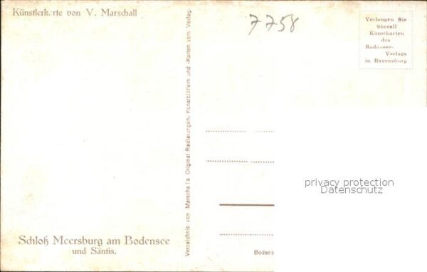 Marschall Vinzenz Schloß Meersburg am Bodensee Säntis Nr. – Bild 2