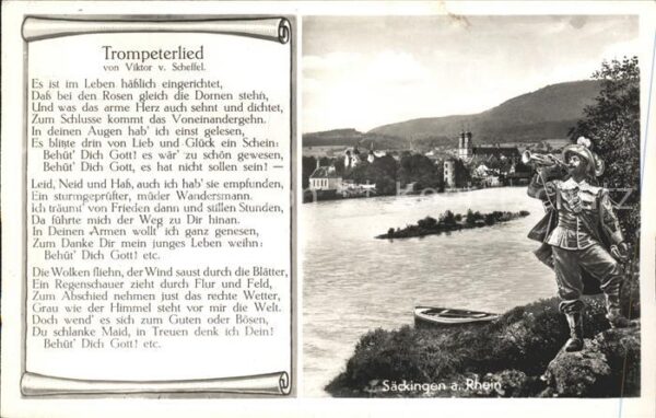 Liederkarte Trompeterlied Viktor v. Scheffel Säckin