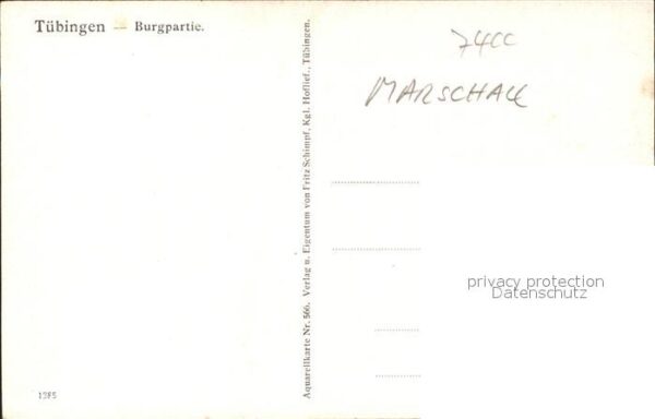 Marschall Vinzenz Tübingen Burgpartie Nr. 566 – Bild 2