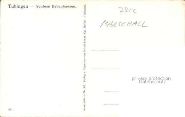 Marschall Vinzenz Tübingen Schloss Bebenhausen Nr. 562 – Bild 2