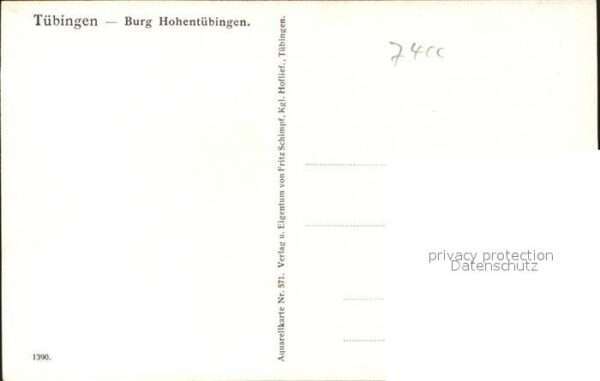 Marschall Vinzenz Tübingen Burg Hohentübingen Nr. 571 – Bild 2
