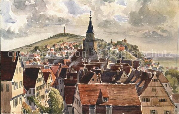 Marschall Vinzenz Tübingen Blick vom Schloss Nr. 572