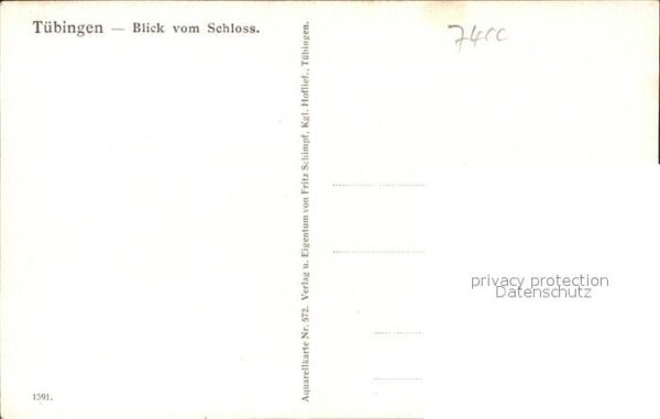 Marschall Vinzenz Tübingen Blick vom Schloss Nr. 572 – Bild 2
