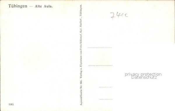 Marschall Vinzenz Tübingen Alte Aula Nr. 564 – Bild 2
