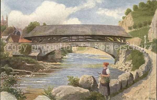 Hoffmann Heinrich Alte Brücke in Forbach Nr. 228 Murgtal