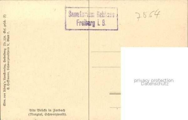 Hoffmann Heinrich Alte Brücke in Forbach Nr. 228 Murgtal – Bild 2