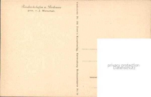 Kuenstlerkarte J. Marschall Nr. 596 Friedrichshafen am – Bild 2