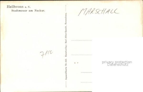 Marschall Vinzenz Heilbronn a. N. Stadtmauer Nr. 642 – Bild 2