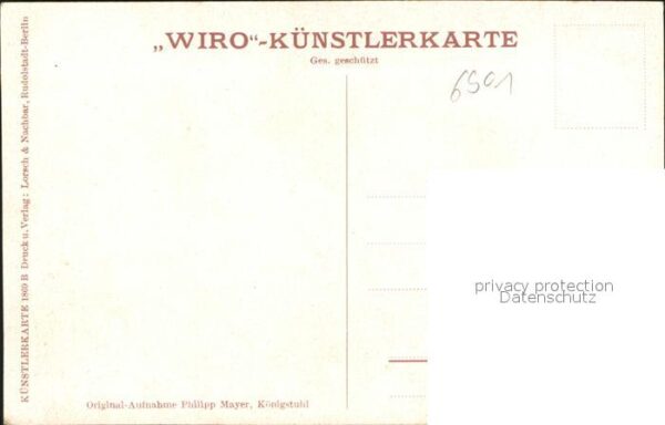 Verlag WIRO Wiedemann Nr. 1869 B Durchblick von der Wirtschaft Kö – Bild 2