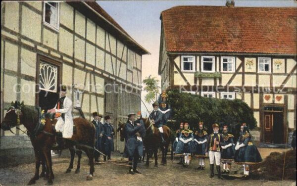 Trachten Hessen Hessen Schwälmer Brautwagen Pferd