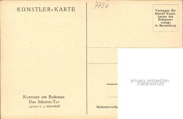 Marschall Vinzenz Konstanz am Bodensee Schnetz-Tor Nr. 64 – Bild 2