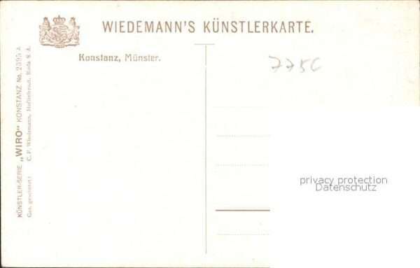 Verlag WIRO Wiedemann Nr. 2395 A Konstanz Münster – Bild 2