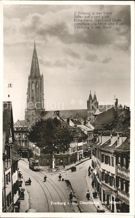 Strassenbahn Freiburg i. Br. Oberlinden Münster