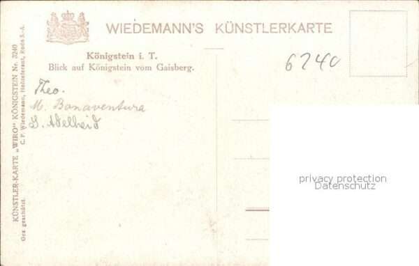 Verlag Wiedemann WIRO Nr. 3240 Königstein i. T. – Bild 2
