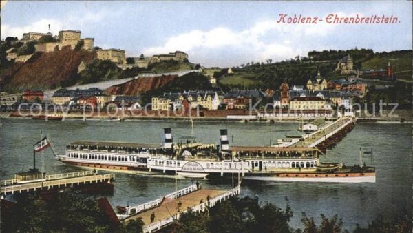 Dampfer Seitenrad Koblenz-Ehrenbreitstein