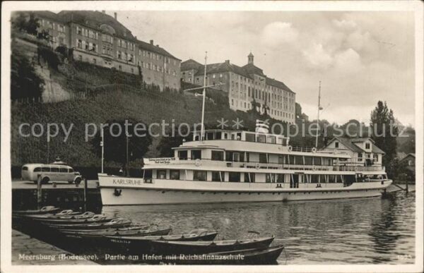 Dampfer Binnenschifffahrt Karlsruhe Meersburg Hafen Reichsfinanzs
