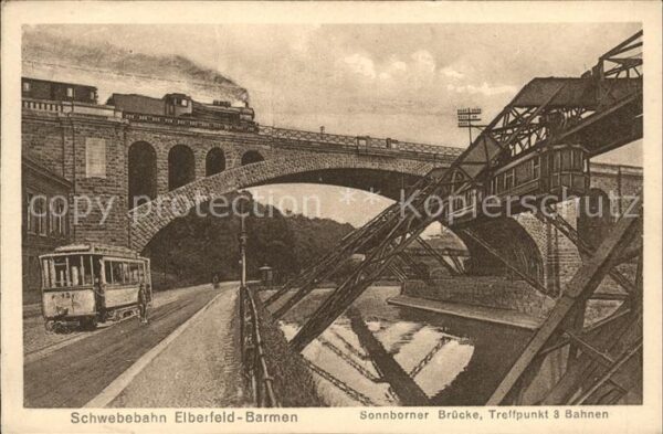 Schwebebahn Sonnborner Brücke Wuppertal Strassenbah