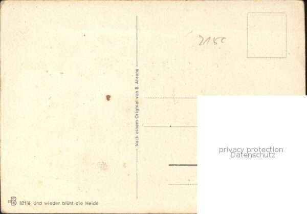 Hirte Schafe Künstlerkarte B. Ahrens Nr. 821/ – Bild 2