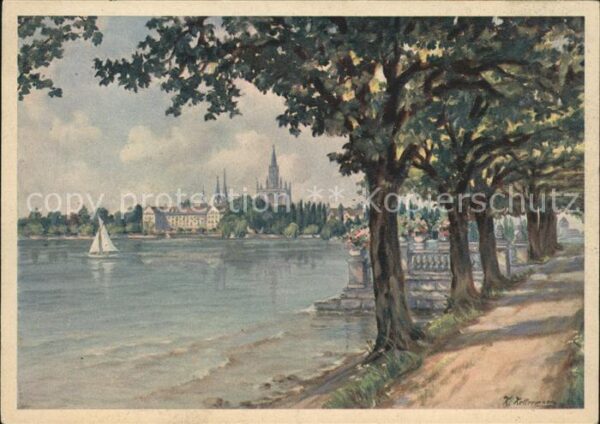 Kuenstlerkarte K. Kellermann Konstanz am Bodensee Nr.