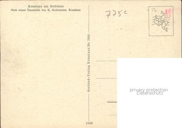 Kuenstlerkarte K. Kellermann Konstanz am Bodensee Nr. – Bild 2
