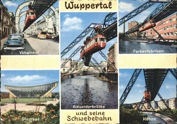 Schwebebahn Wuppertal Farbenfabriken Stadtbad Alexa