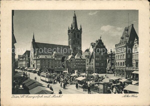 Strassenbahn Trier St. Gangolph Markt