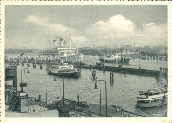 Dampfer Oceanliner Hamburg Überseebrücke Italia
