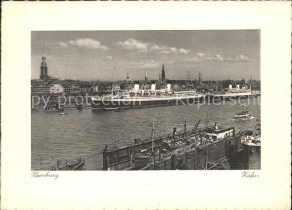 Dampfer Oceanliner Hamburg Hafen