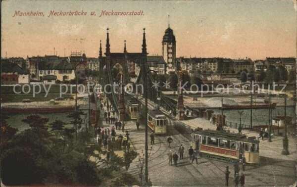 Strassenbahn Mannheim Neckarbrücke Neckarvorstadt