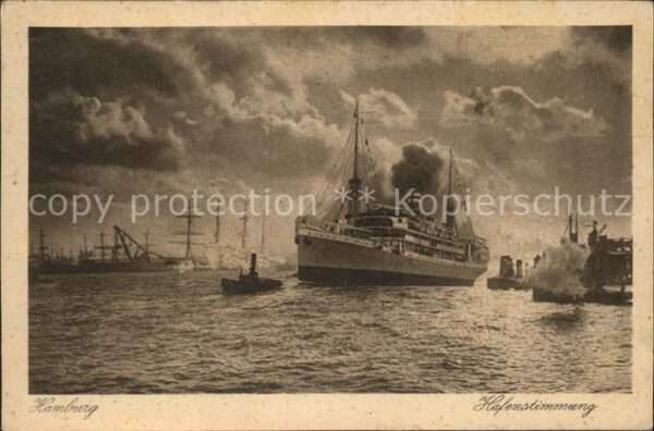 Dampfer Oceanliner Hamburg Hafen