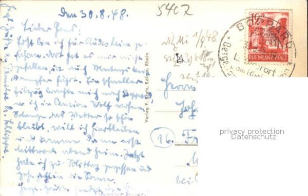 Foto Kratz Nr. 705 Boppard Dampfer Rhein – Bild 2