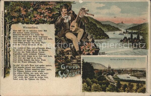 Liederkarte Weserlied Mandoline Höxter