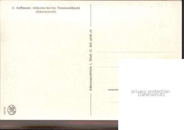 Hoffmann Heinrich Höllental Ravennaschlucht – Bild 2