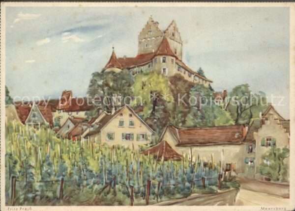 Kuenstlerkarte Fritz Preiß Meersburg