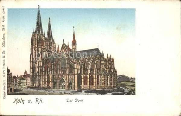 Verlag Braun Nr. 2447 Köln am Rhein Dom Goldfenster