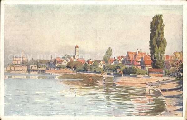 Kuenstlerkarte J. Marschall Langenargen am Bodensee Sc
