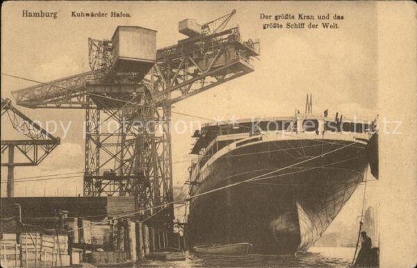 Schiffe Ships Navires Hamburg Kuhwärder Hafen Kran