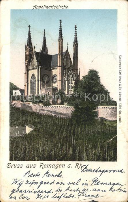 Verlag Braun Nr. 4370 Remagen Appolinariskirche
