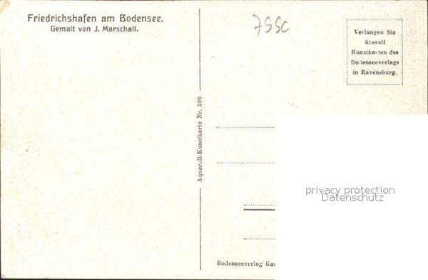 Kuenstlerkarte J. Marschall Friedrichshafen am Bodense – Bild 2