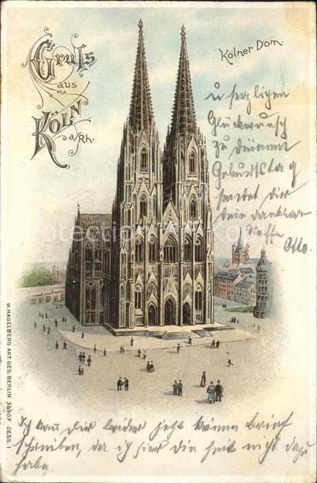 Verlag Hagelberg W. Nr. 36907 Köln Dom