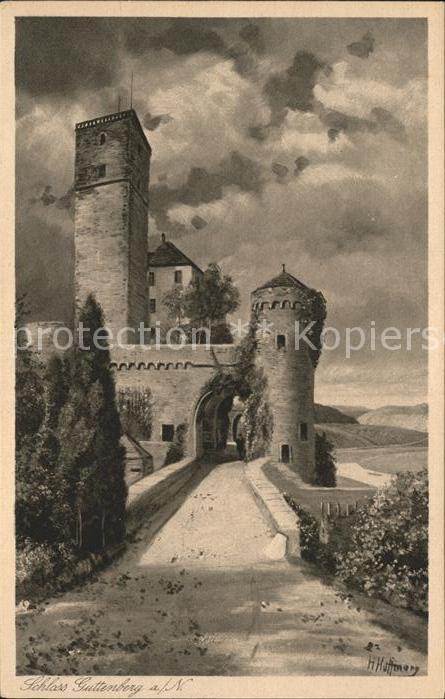 Kuenstlerkarte Schloss Guttenberg am Neckar Künstler H