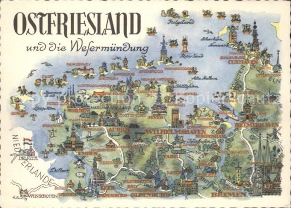 Ostfriesland Landkarte