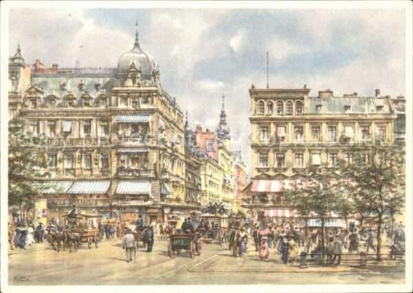 Kuenstlerkarte Das alte Berlin Unter den Linden Kranzl