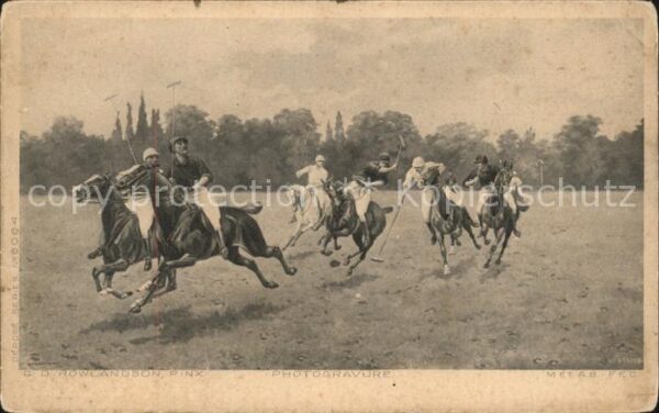 Pferdesport Pferderennen Reitsport Photogravure Polo