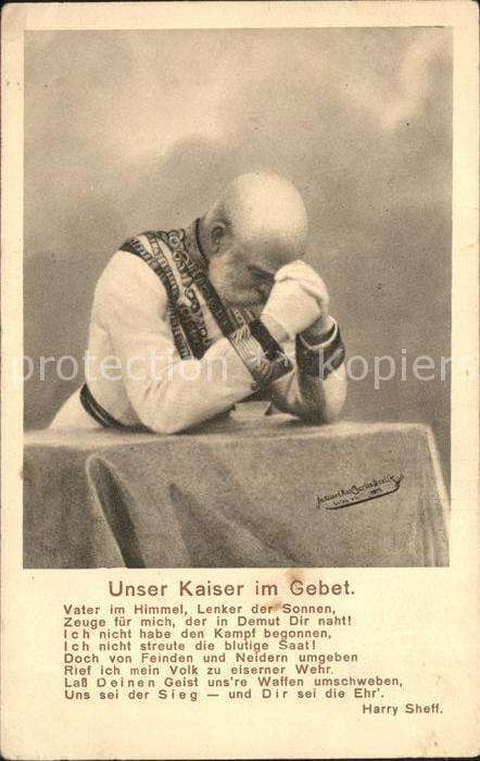 Adel Oesterreich Kaiser im Gebet