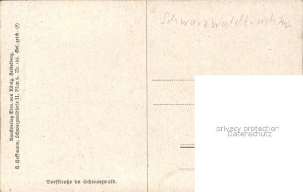Trachten Schwarzwald Dorfstrasse Schwarzwald Künstlerkarte – Bild 2