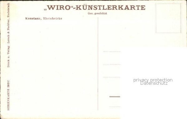 Verlag WIRO Wiedemann Nr. Konstanz Rheinbrücke – Bild 2