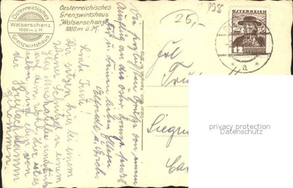 Grenze Douane Zoll Grenzwirtshaus Walserschanz Österreich – Bild 2
