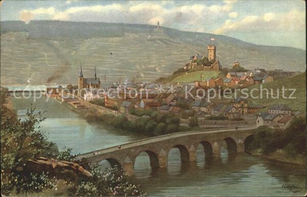 Kuenstlerkarte Bingen Burg Klopp